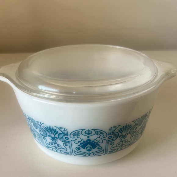 Pyrex HORIZON BLUE Casserole Dish #473 w/Lid 470C - Picture 5 of 9